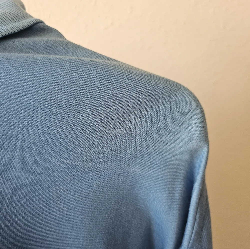 L.L. Bean Men's Blue Casual Travel Polo Shirt Size LArge Tall.
